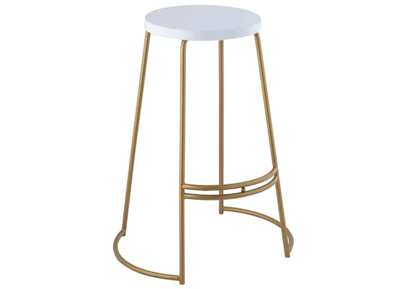 Hula 28.75" Modern Designer Iron Curved Backless Bar Stool