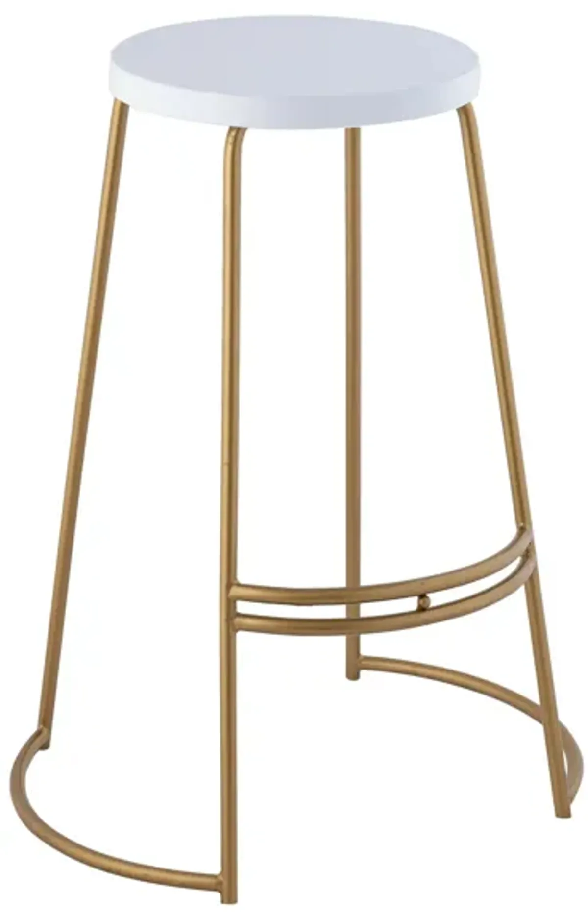 Hula 28.75" Modern Designer Iron Curved Backless Bar Stool