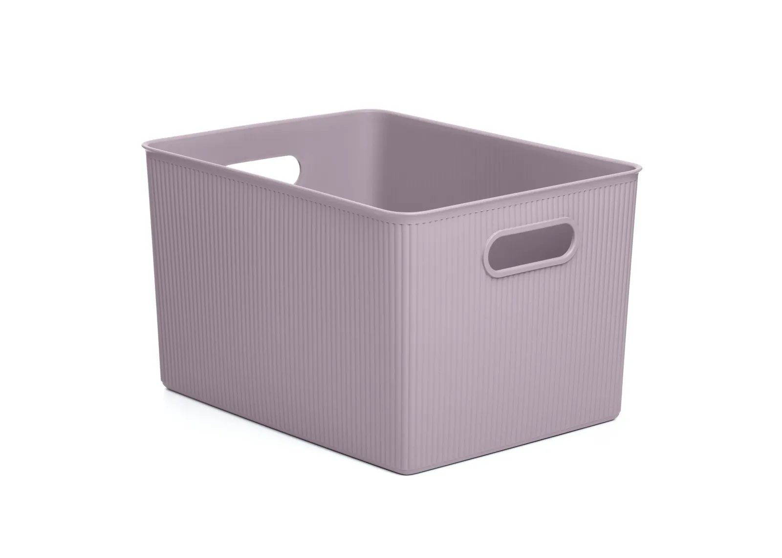 22 L Ribbed Storage Bin, Lilac