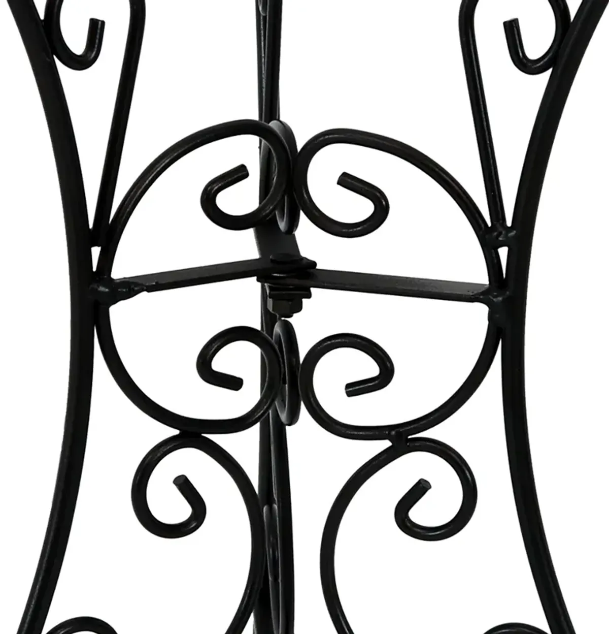 Sunnydaze Decorative Scroll Steel Outdoor Gazing Globe Stand - Black