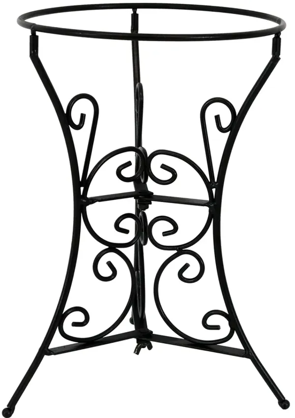 Sunnydaze Decorative Scroll Steel Outdoor Gazing Globe Stand - Black