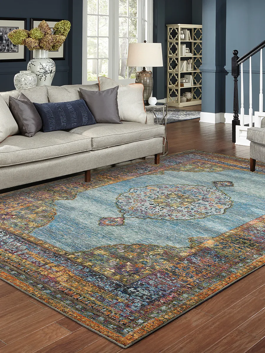 Andorra 8'6" x 11'7" Blue Rug