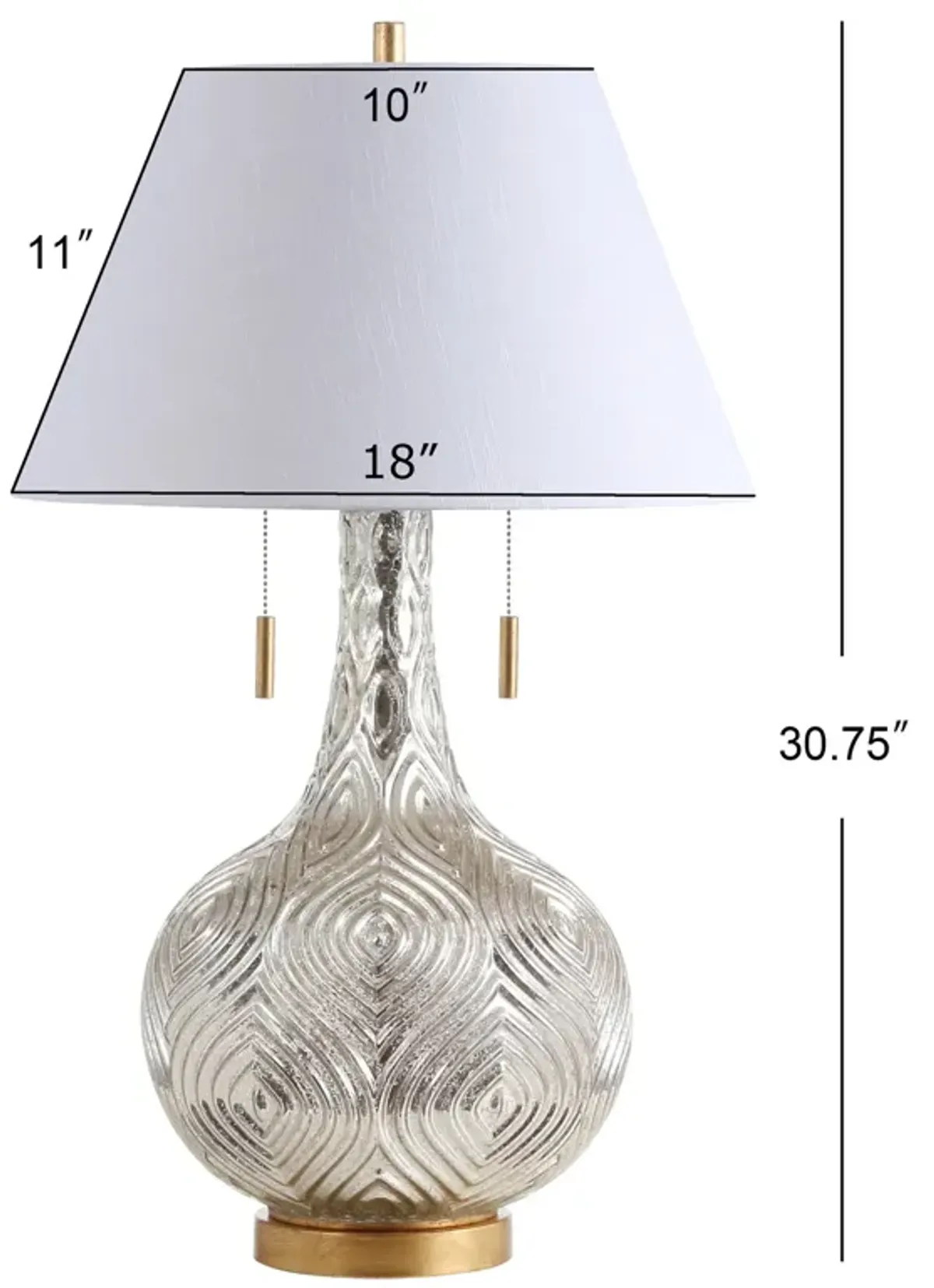 Highland Gourd Glass LED Table Lamp