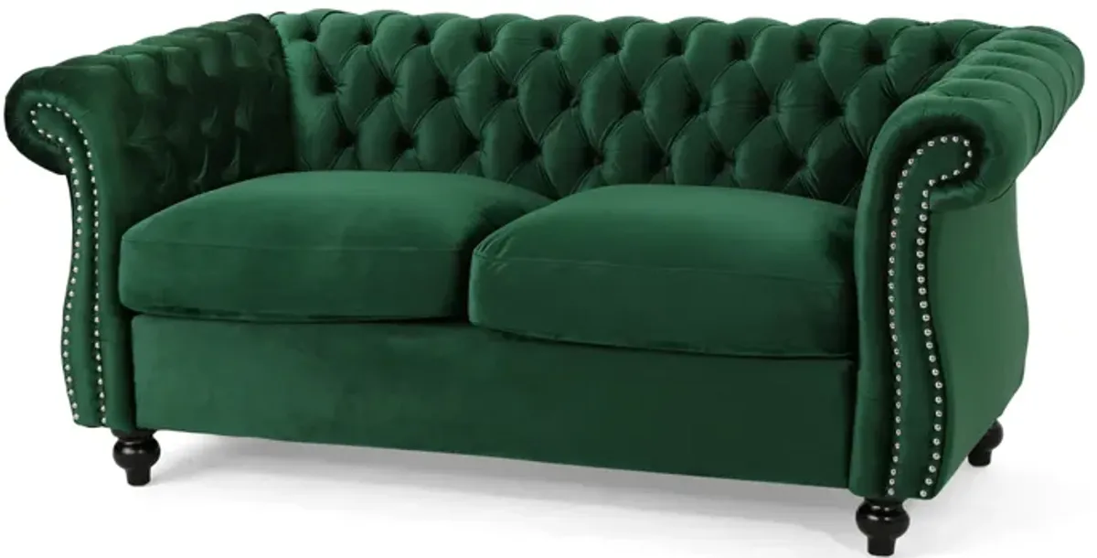 Merax Traditional Chesterfield Loveseat Sofa