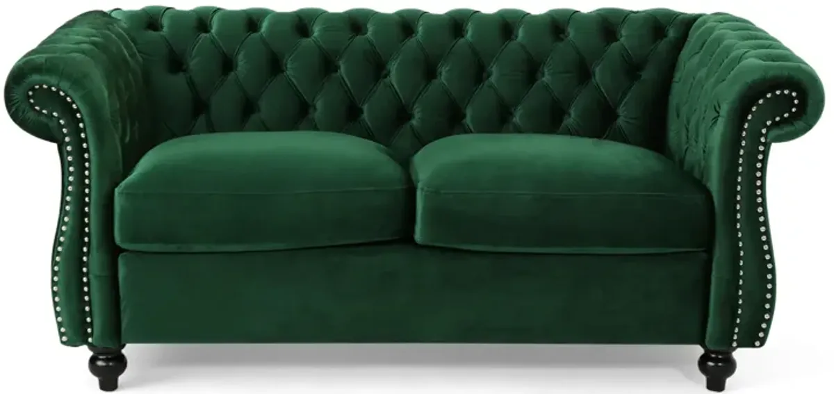 Merax Traditional Chesterfield Loveseat Sofa