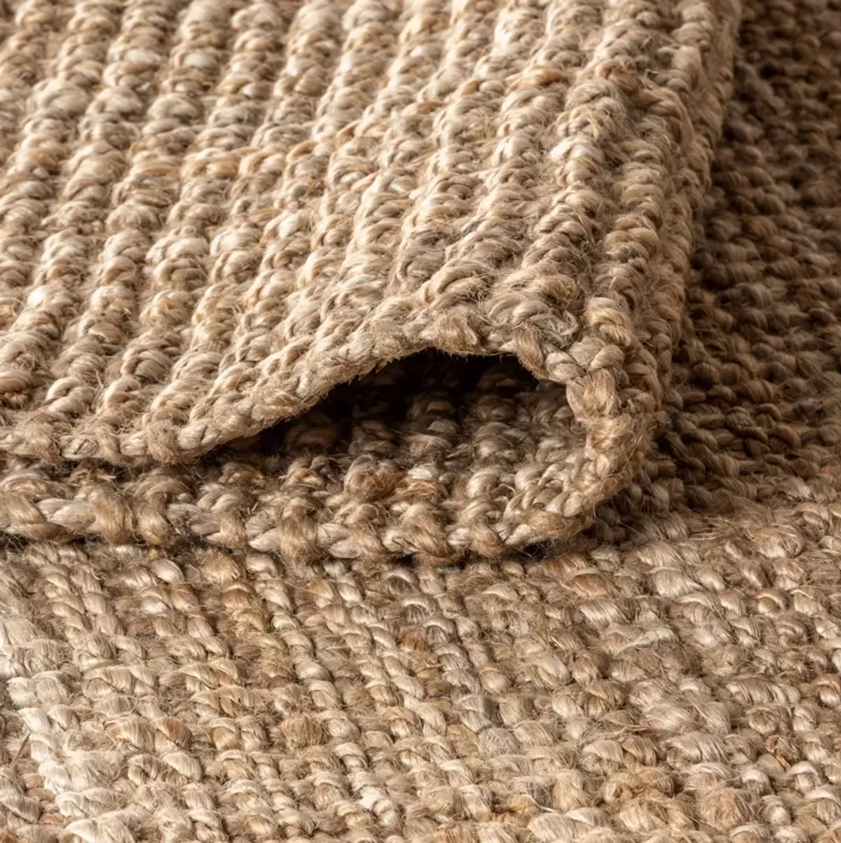 Pata Hand Woven Chunky Jute Natural 2 ft. x 10 ft. Runner Rug