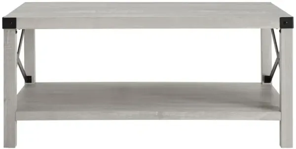 Walker Edison Urban Industrial X-Shaped Coffee Table, Belen Kox