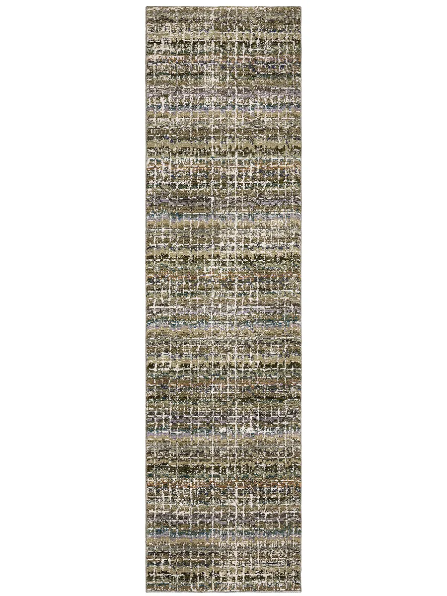 Atlas 2'6" x 12' Green Rug