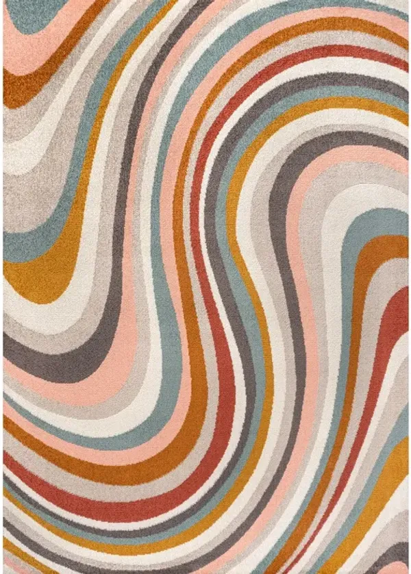 Flow Abstract Swirl Area Rug