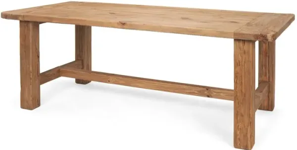 Mercana Furniture & Decor Stetson 84 Rectangular Natural Brown Wood Dining Table