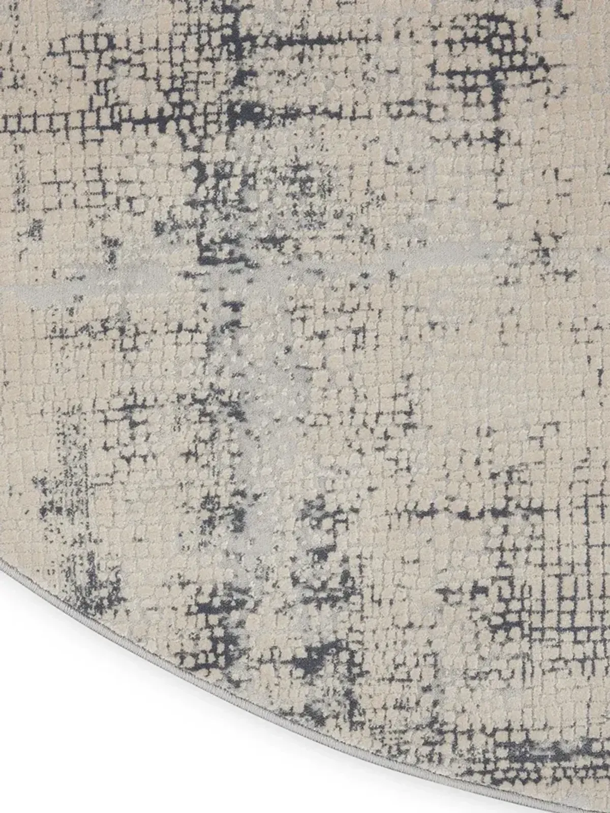 Rustic Textures RUS06 Ivory/Blue 5'3" x Round Rug