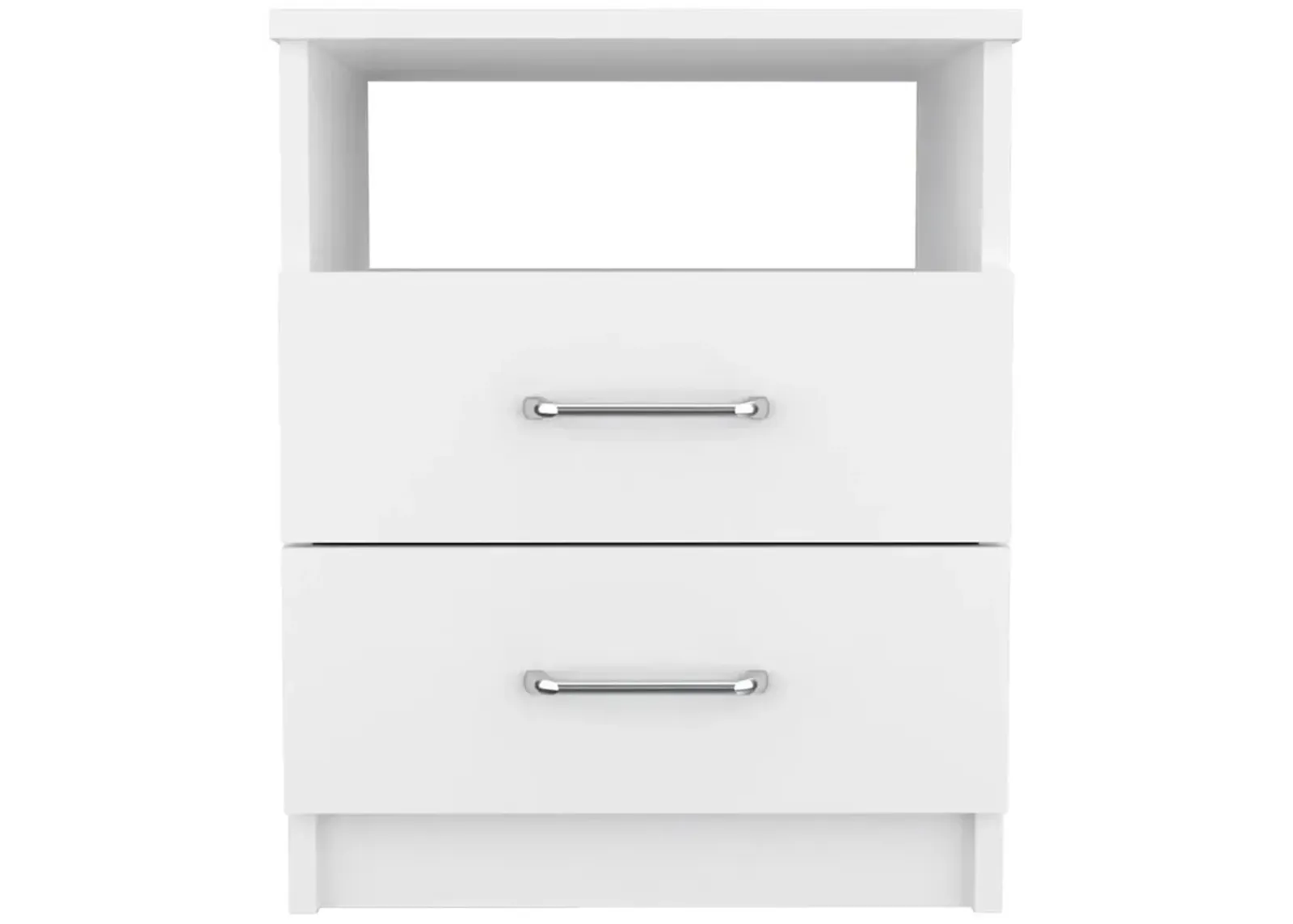 Homezia Modern and Stylish White Particle Bedroom Nightstand