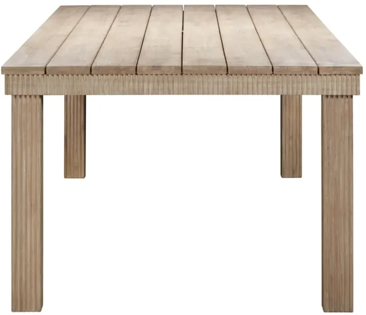 Cassie Natural Outdoor 108" Rectangular Dining Table