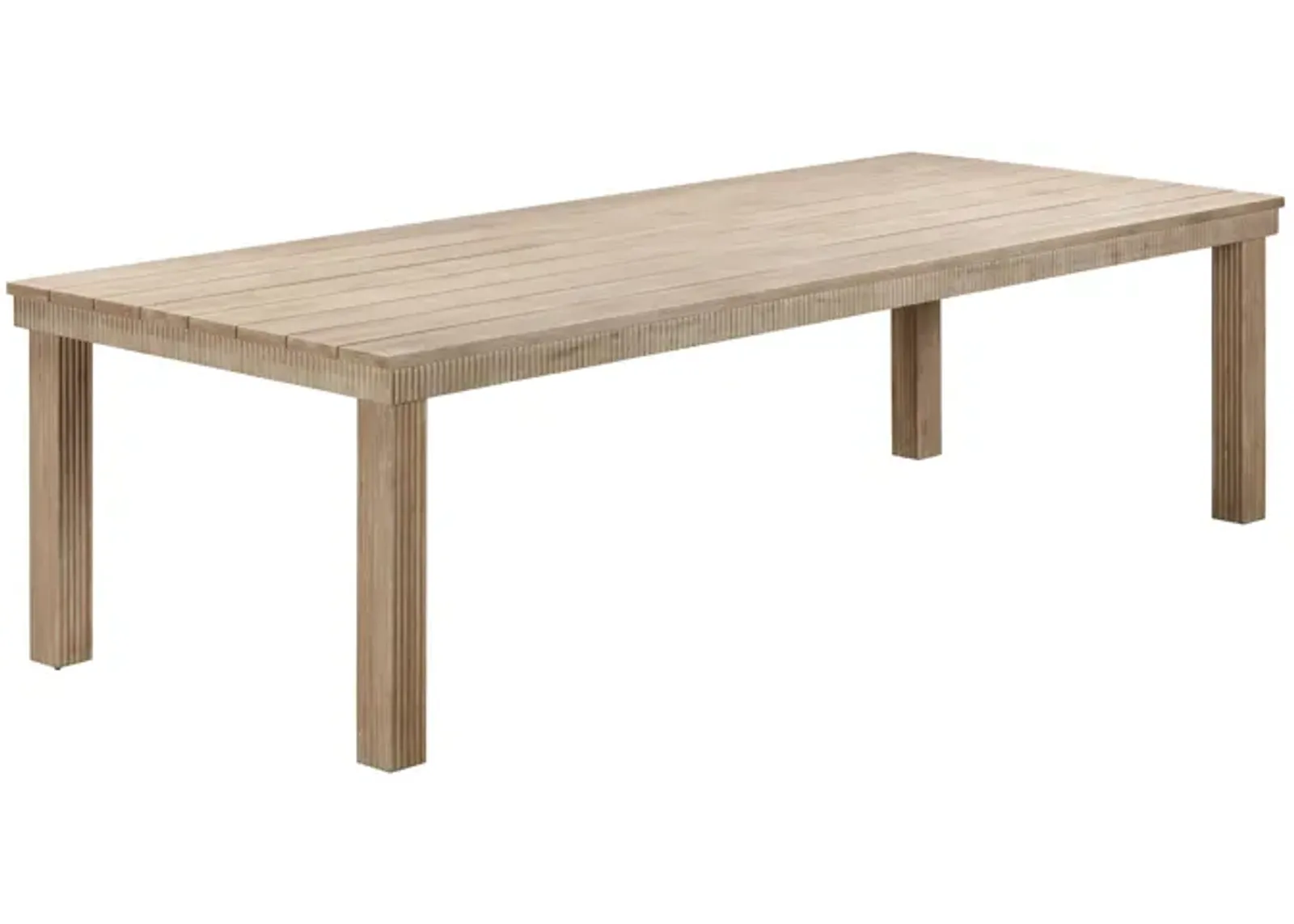 Cassie Natural Outdoor 108" Rectangular Dining Table