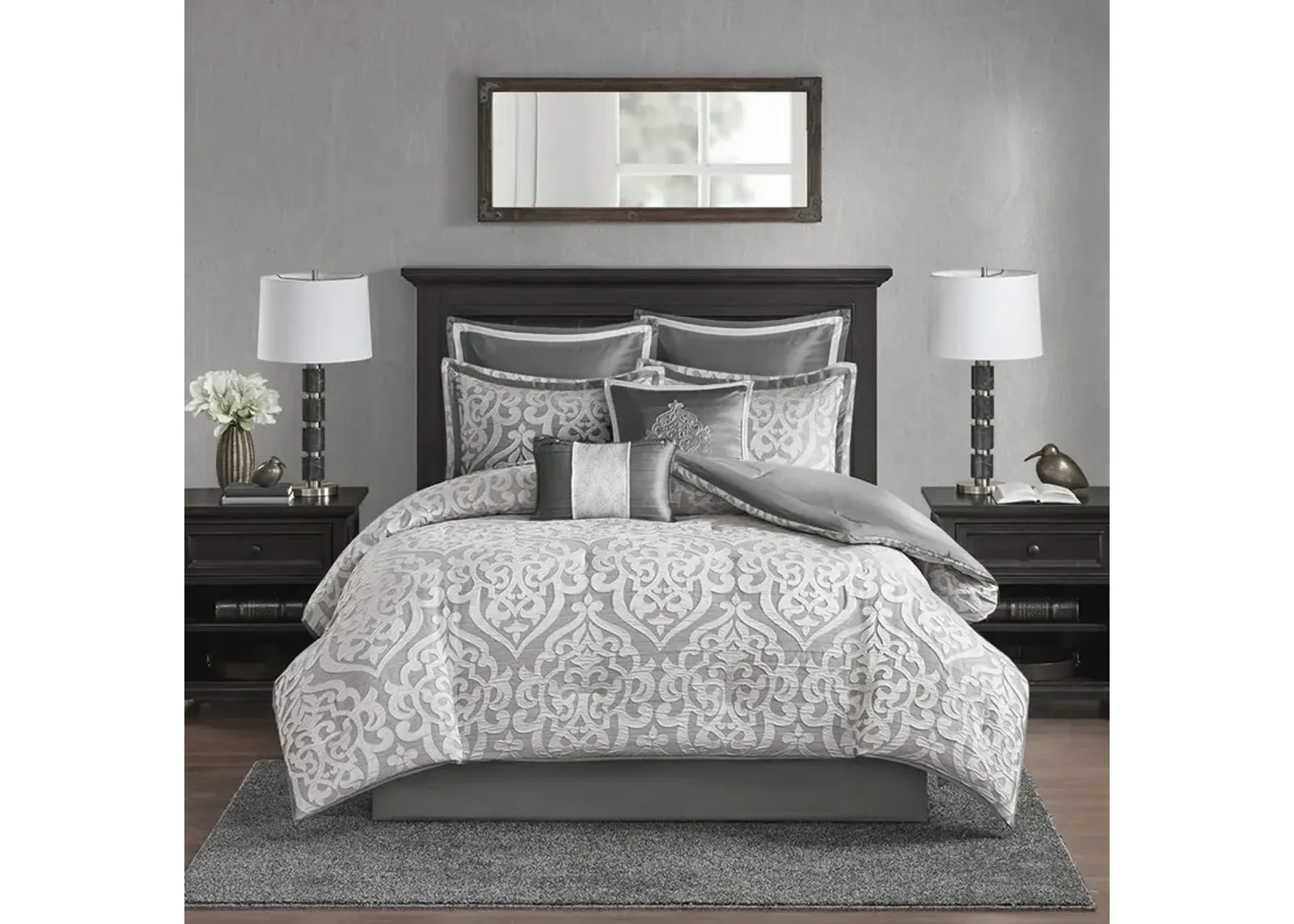 Belen Kox 8-Pieces Polyester Jacquard Comforter Set, Belen Kox