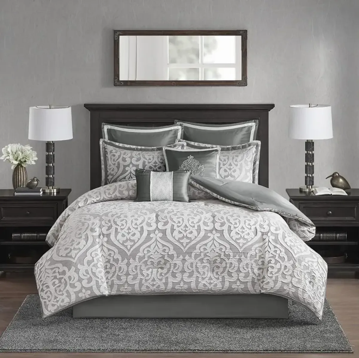 Belen Kox 8-Pieces Polyester Jacquard Comforter Set, Belen Kox