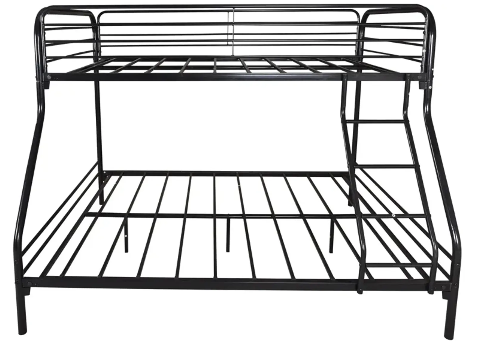 Hivvago Heavy Duty Full Metal Easy Assembly Bunk Bed Frame with Guardrail and Stairs