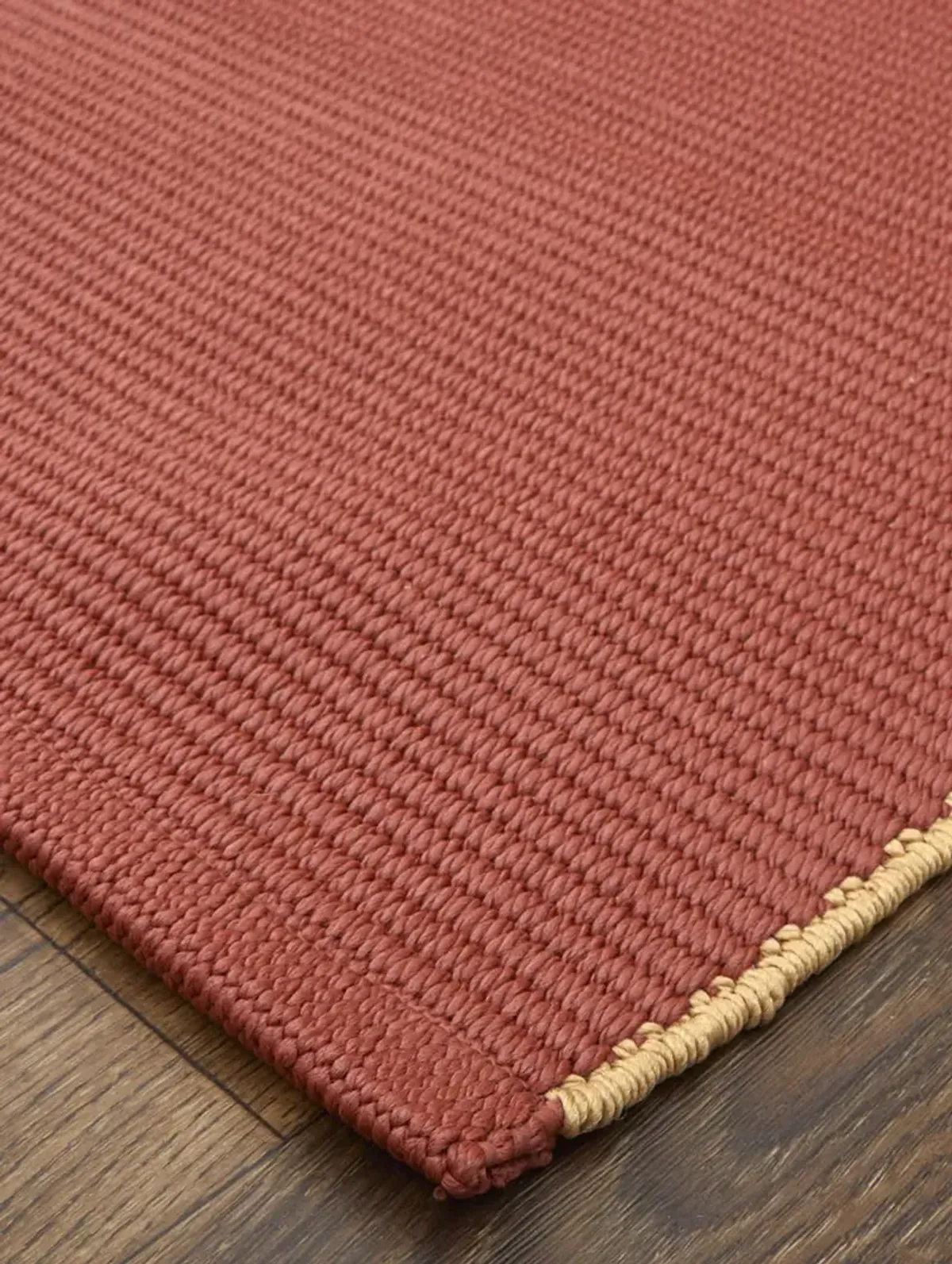 Theo 0827F 9' x 12' Red/Tan Rug