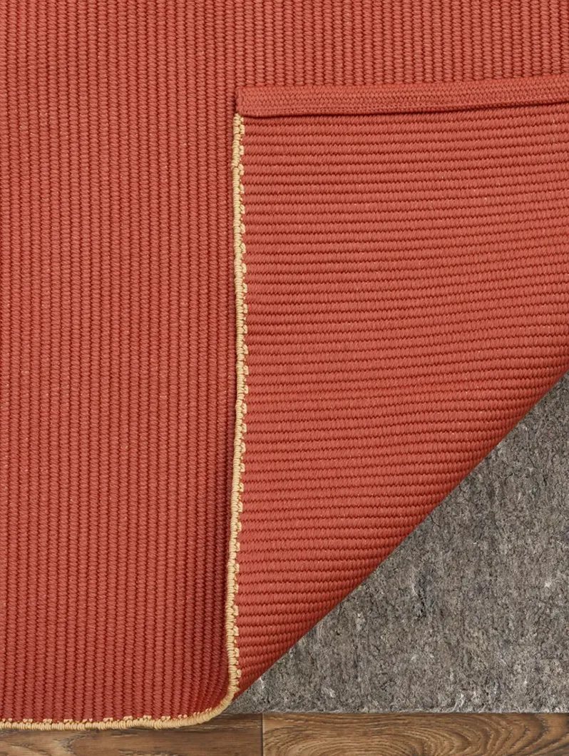 Theo 0827F 9' x 12' Red/Tan Rug