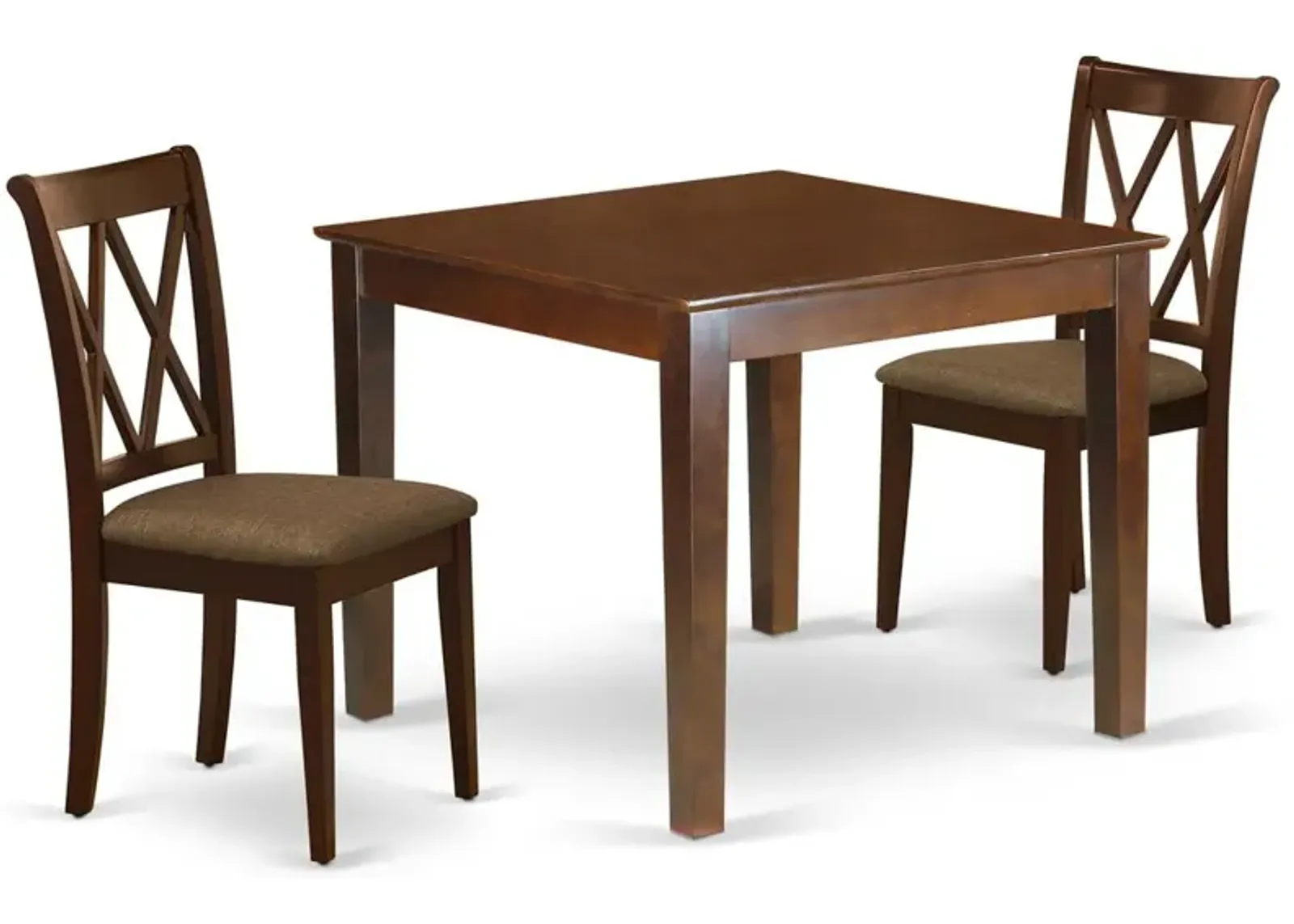 East West Furniture Dining Room Set Mahogany, OXCL3-MAH-C