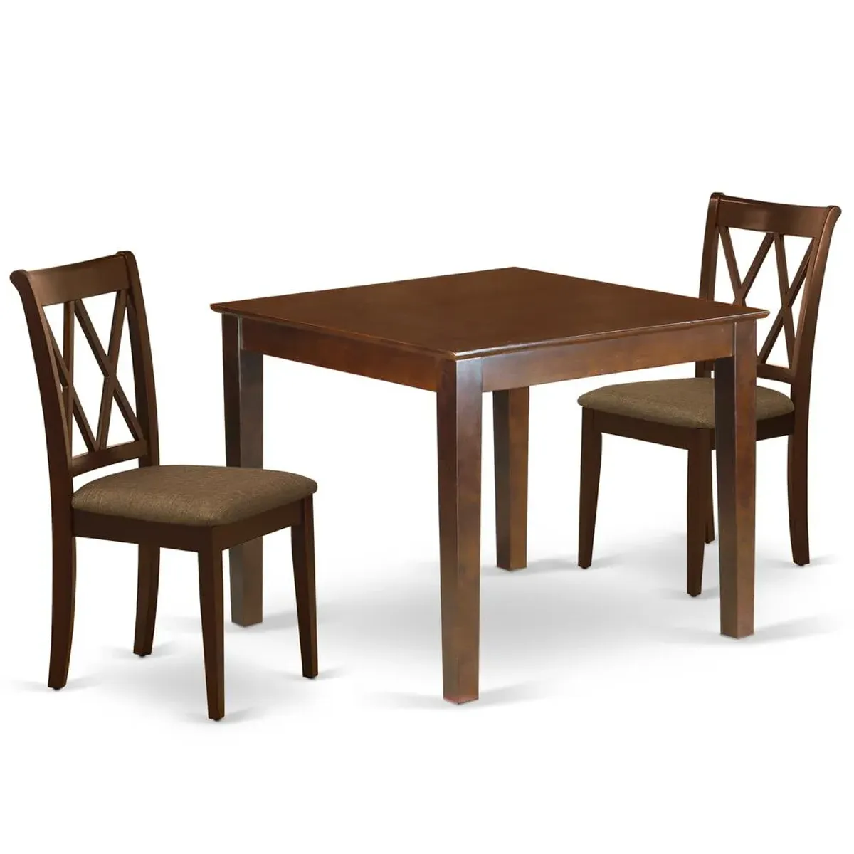 East West Furniture Dining Room Set Mahogany, OXCL3-MAH-C