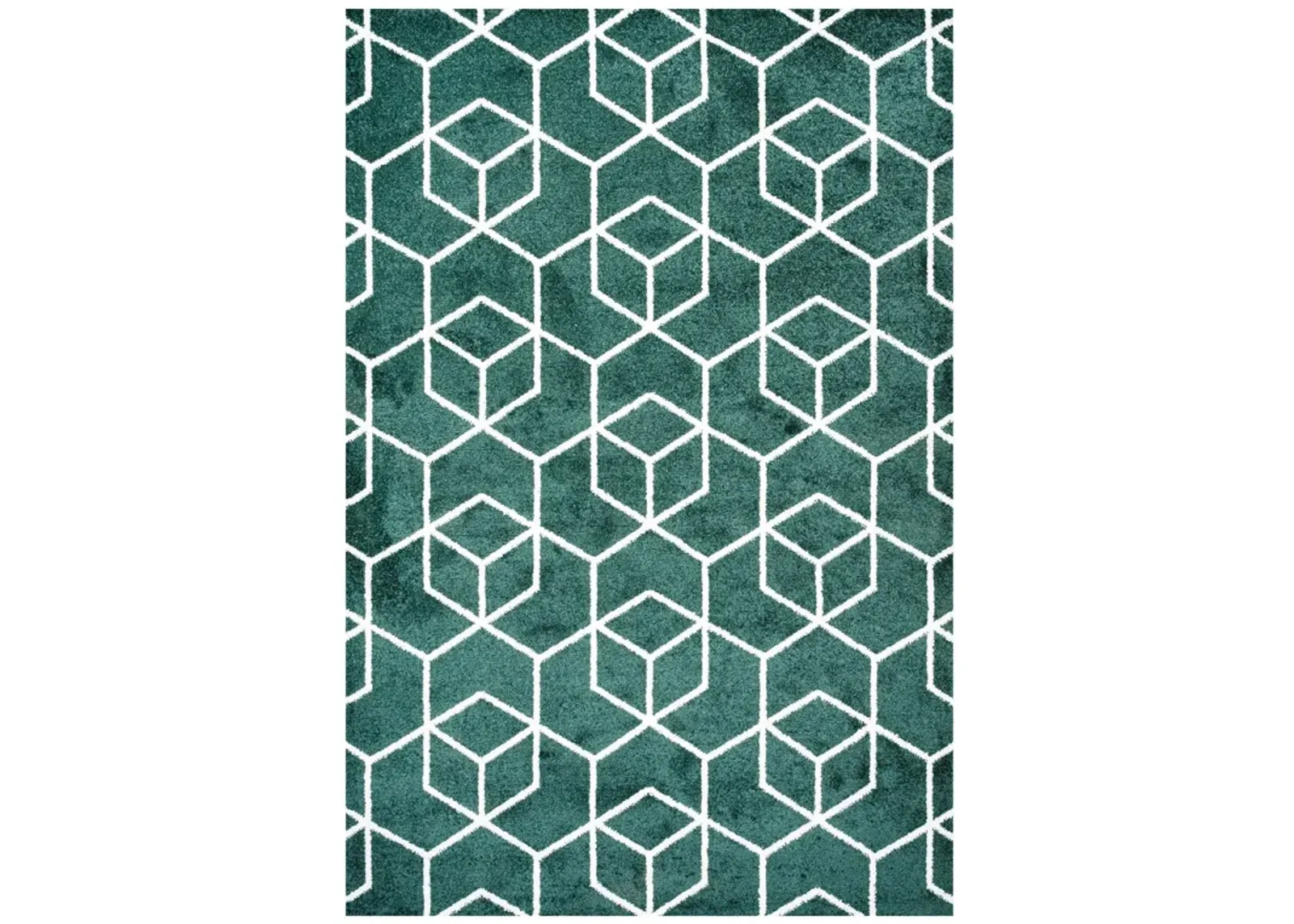 Tumbling Blocks Modern Geometric Area Rug