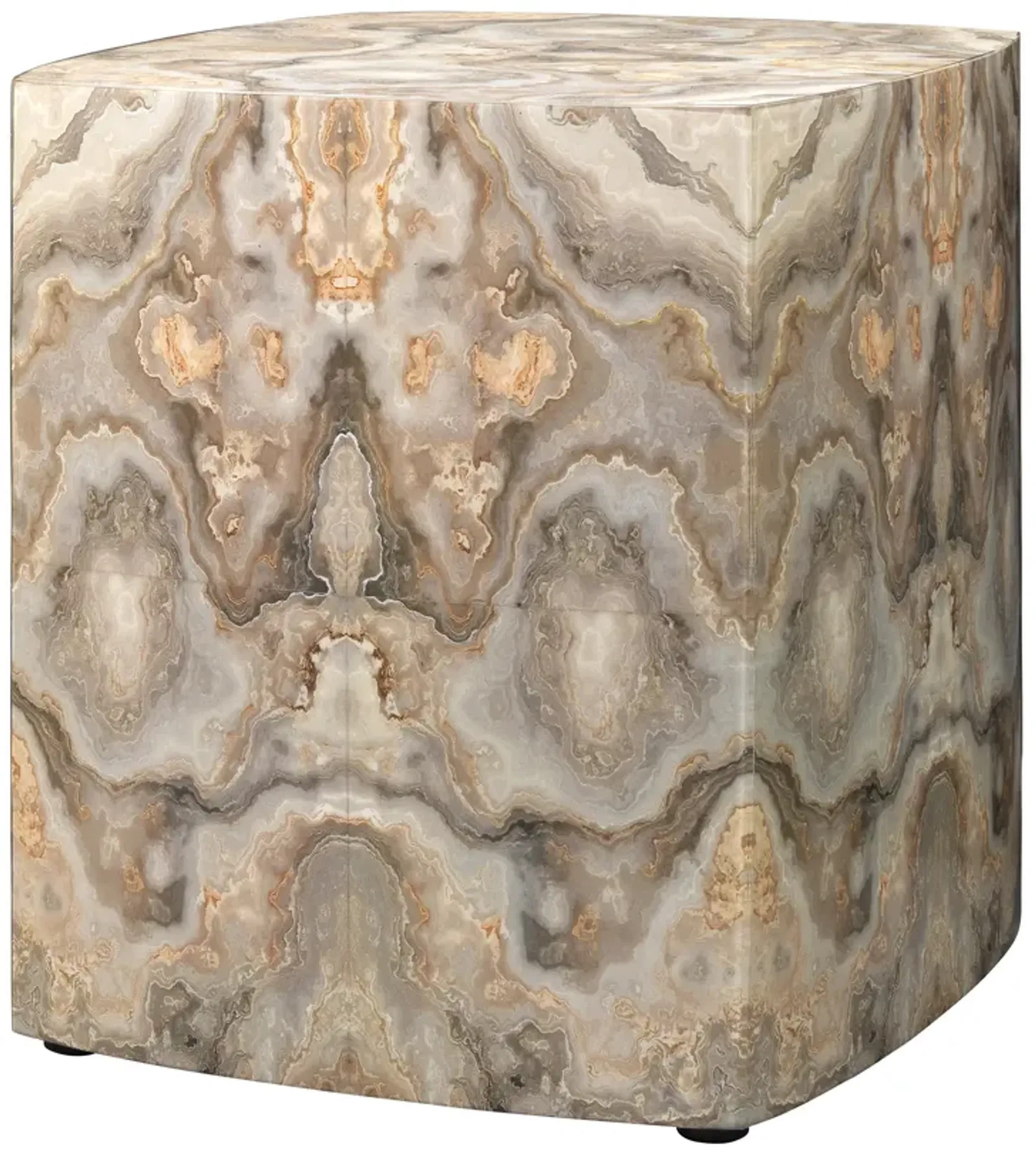 Ink Blot Faux Marble Side Table