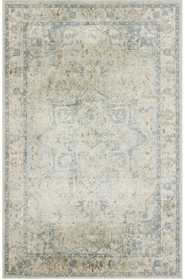 Astra Machine Washable ASW12 Light Blue 3'3" x 5' Rug