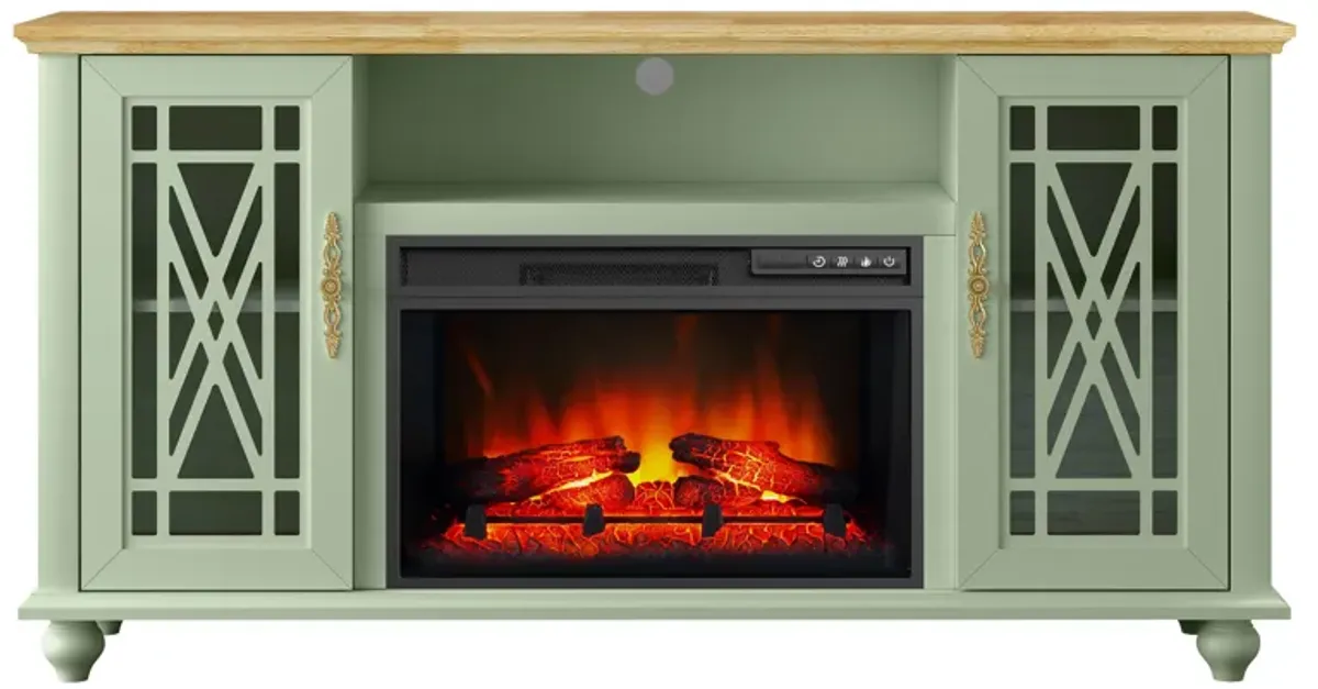 FESTIVO Elegant 61" TV Stand with Fireplace