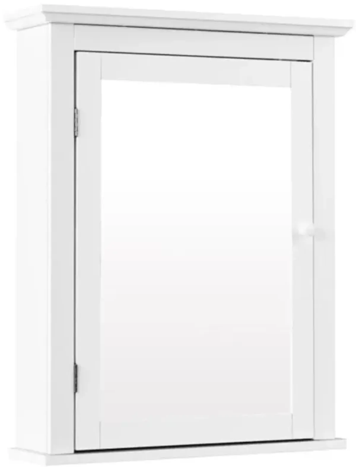 Hivvago Wall Mount Bathroom Cabinet with One Mirror Single Door Adjustable Shelves Retro Handle