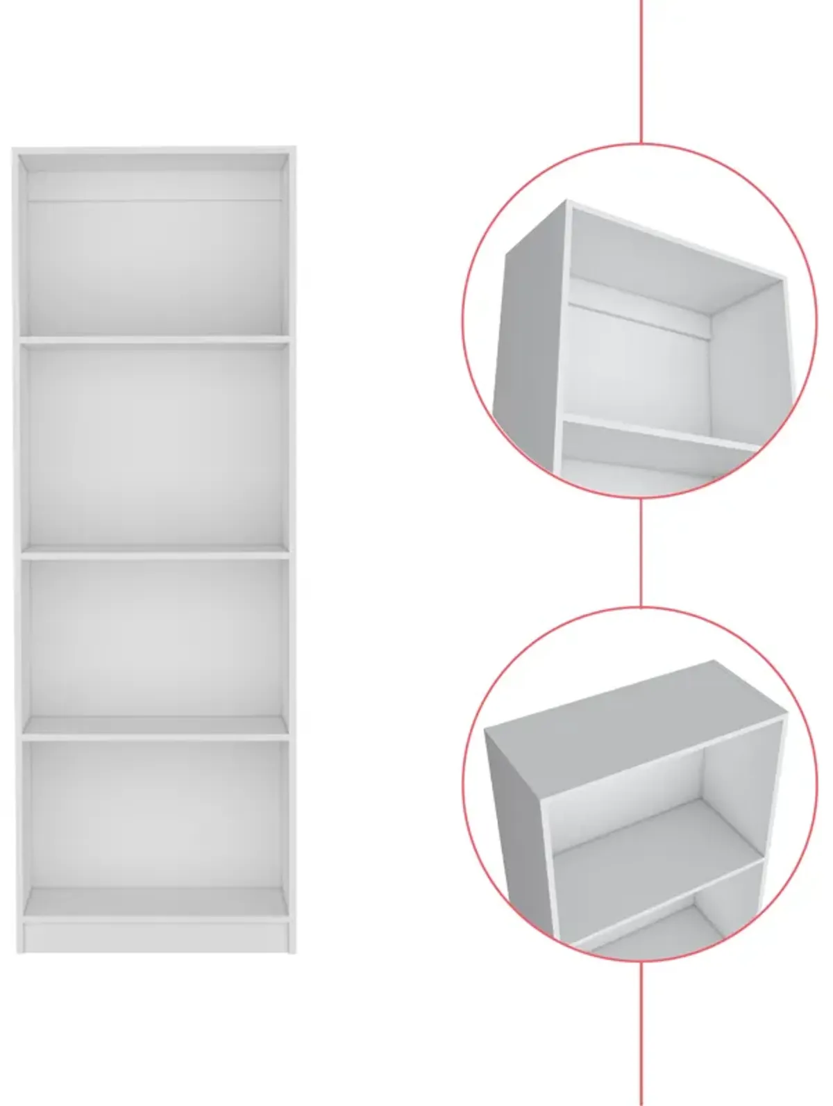 Bookcase Benzoni, Office, White