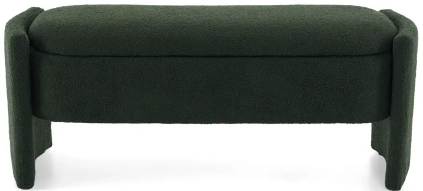 Merax Elegant Boucle Fabric Storage Ottoman Bench