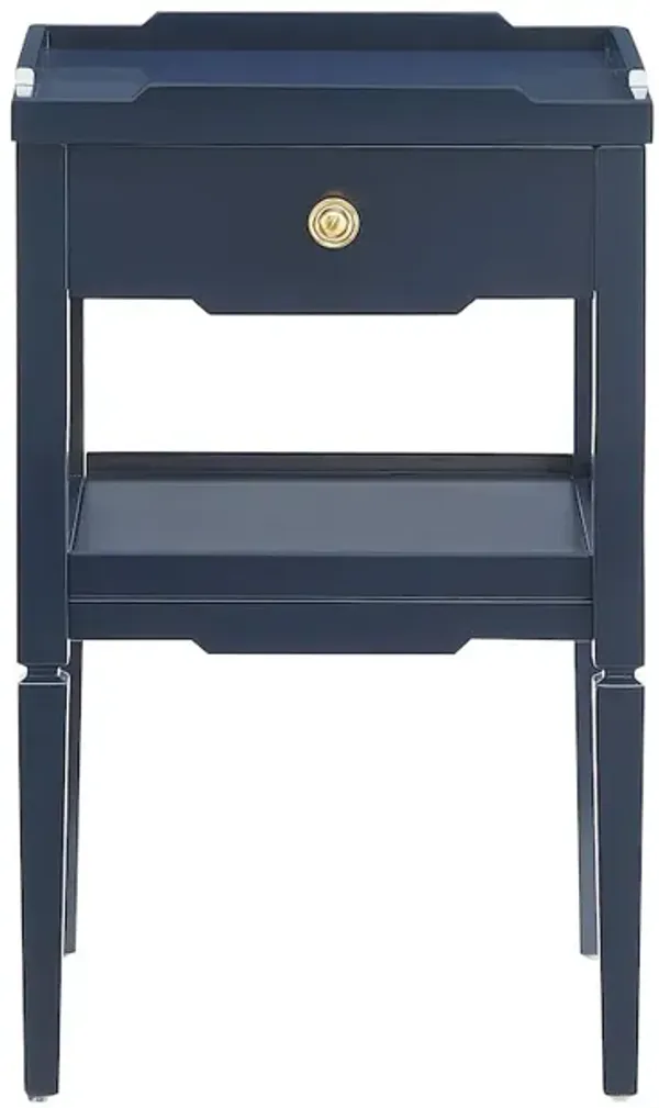 Finchley Midnight Blue 1-drawer Nightstand