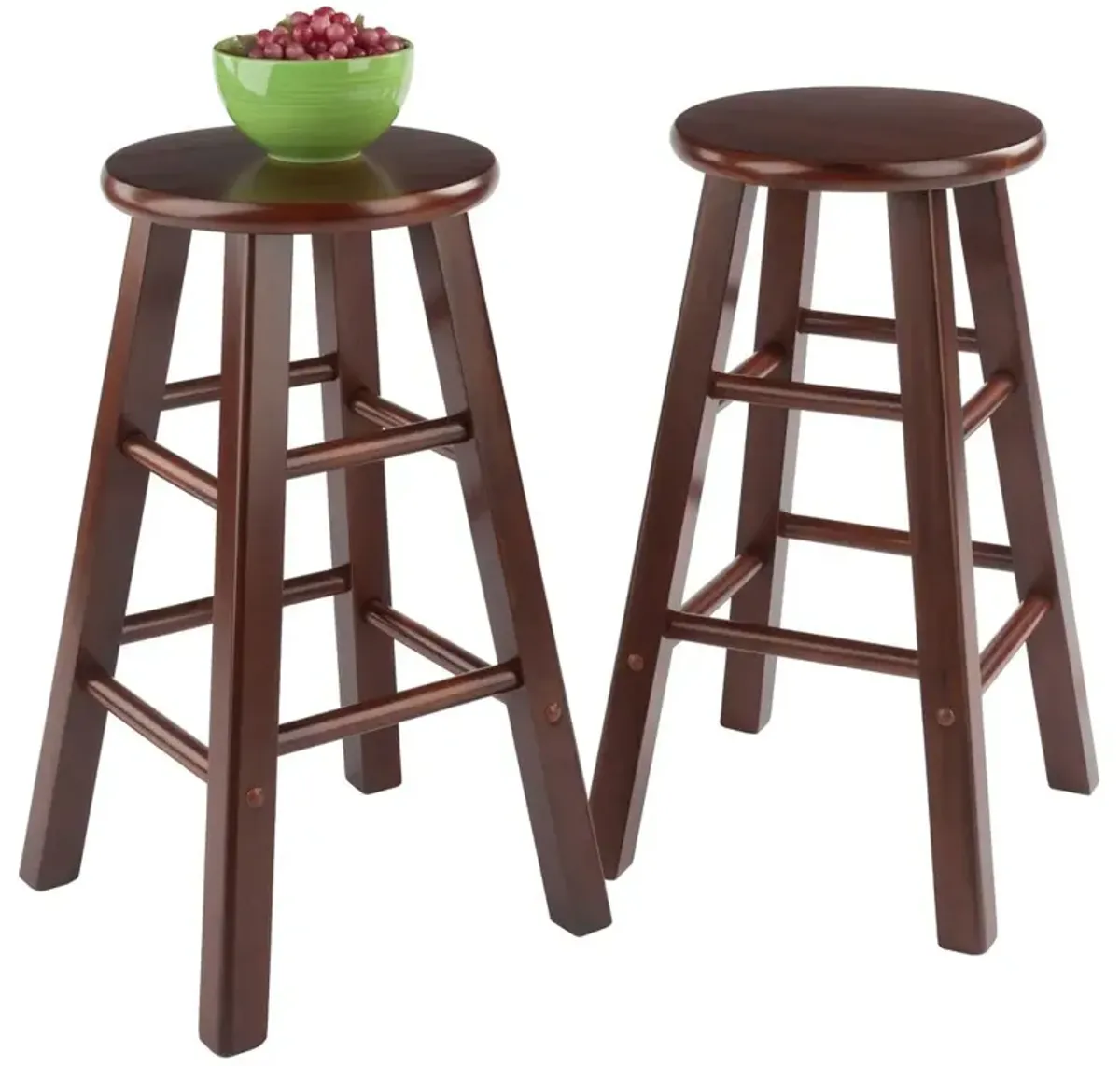 Element Counter Stools, 2-Pc Set, Walnut