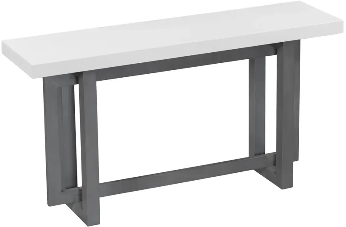 Merax Contemporary Console Table with Wood Top