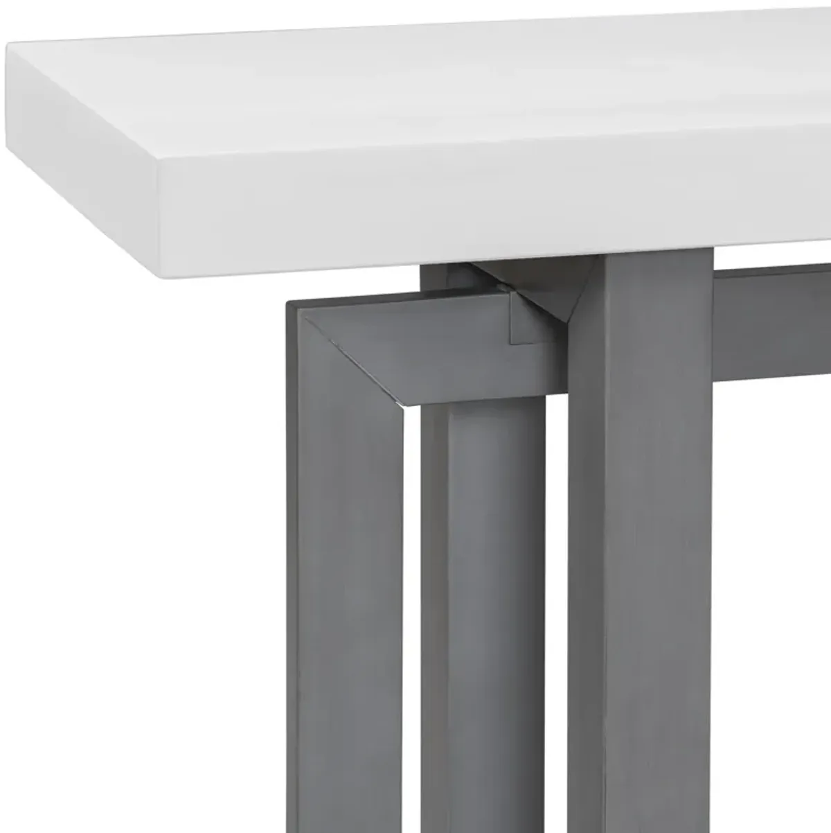 Merax Contemporary Console Table with Wood Top