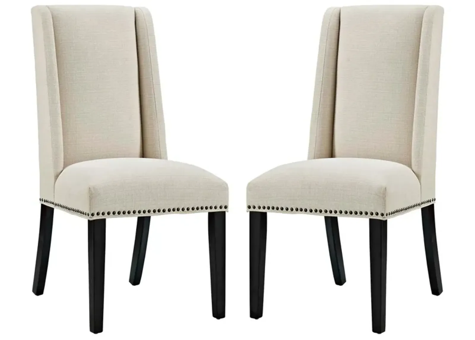 Baron Dining Chair Fabric Set of 2-Benzara