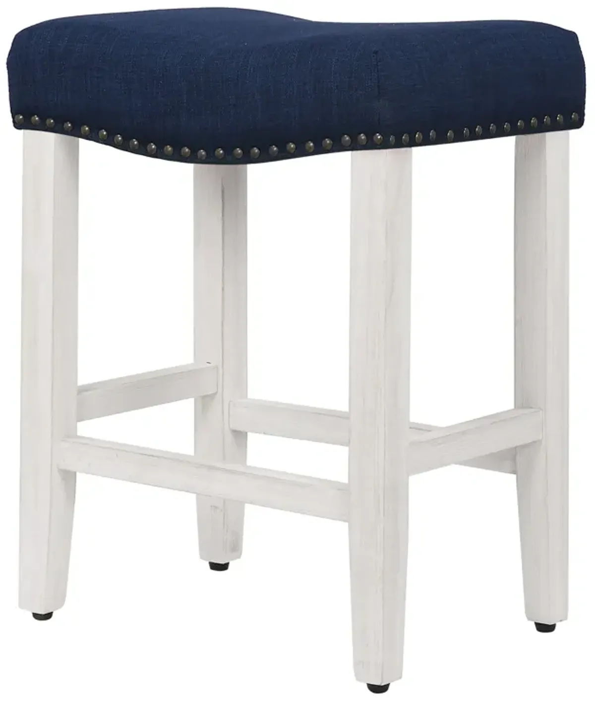 WestinTrends 24" Upholstered Saddle Seat Counter Stool