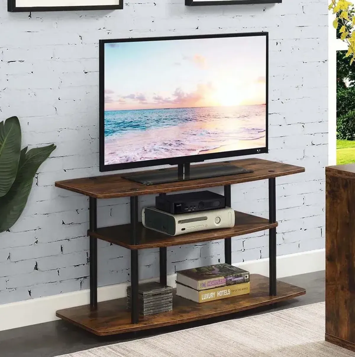 Convience Concept, Inc. No Tools 3 Tier Wide TV Stand for TVs up to 46 Inches