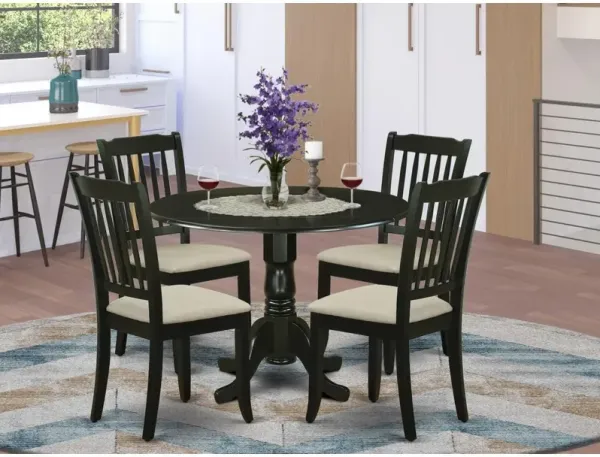 East West Furniture Dining Room Set Black