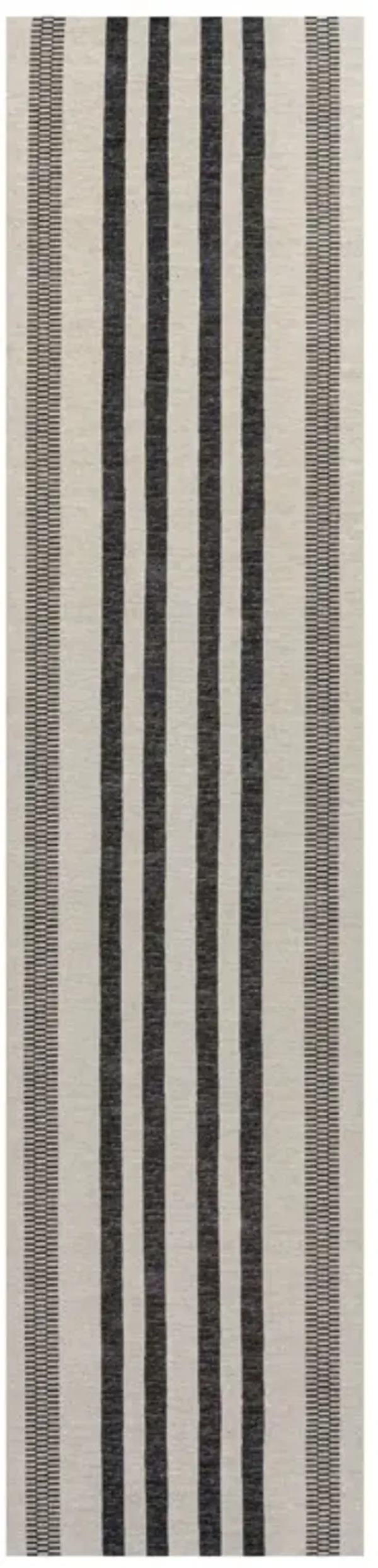 Vichy Geometric Striped Machine Washable Area Rug