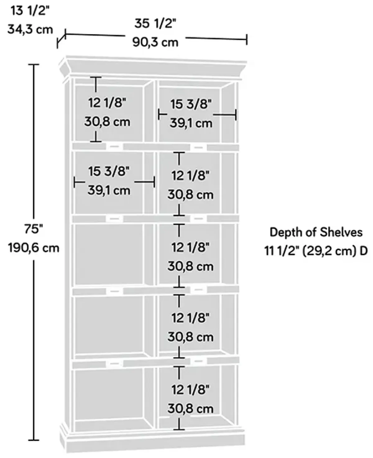 Barrister Lane Tall Bookcase