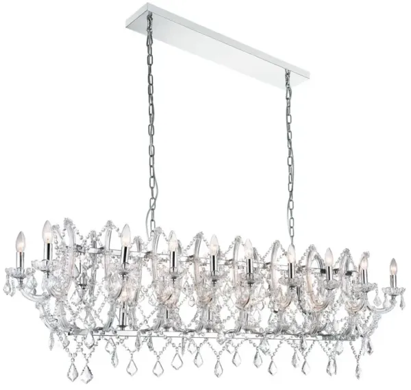 CWI Lighting Aleka 24 Light Candle Chandelier With Chrome Finish