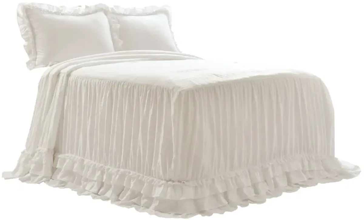 Ella Ruffle Lace Bedspread 3Pc Set