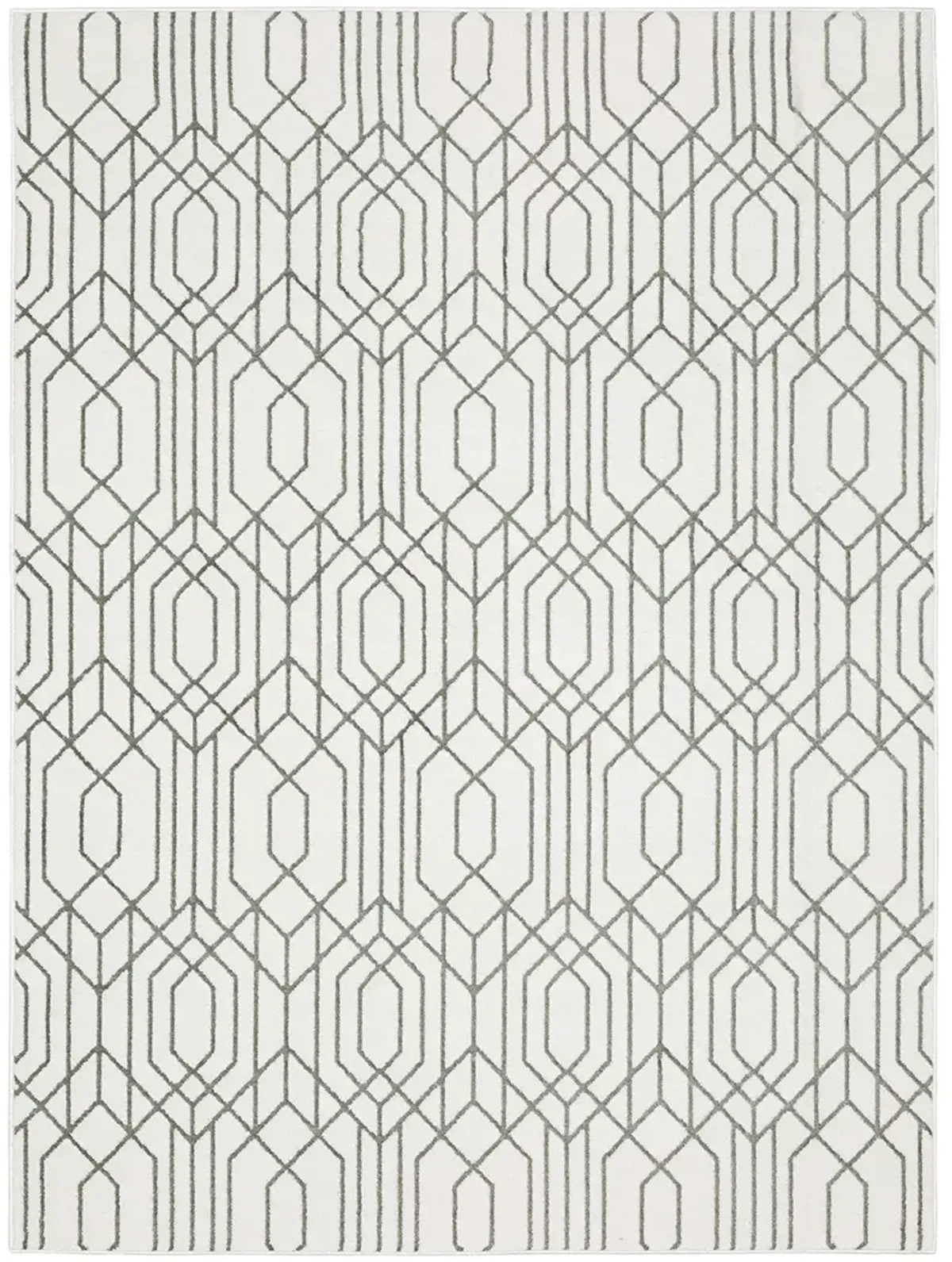 Montecito 6'7" x 9'6" White Rug