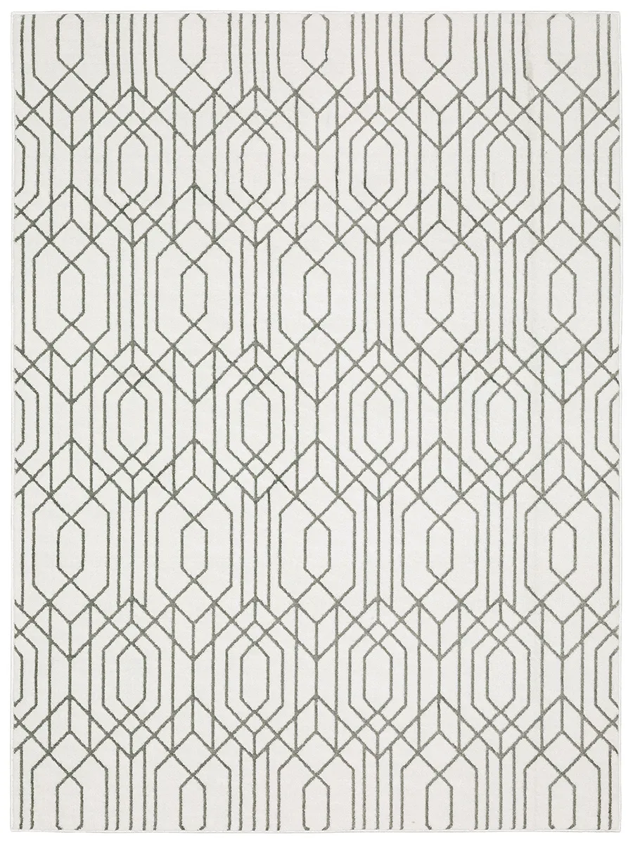 Montecito 6'7" x 9'6" White Rug