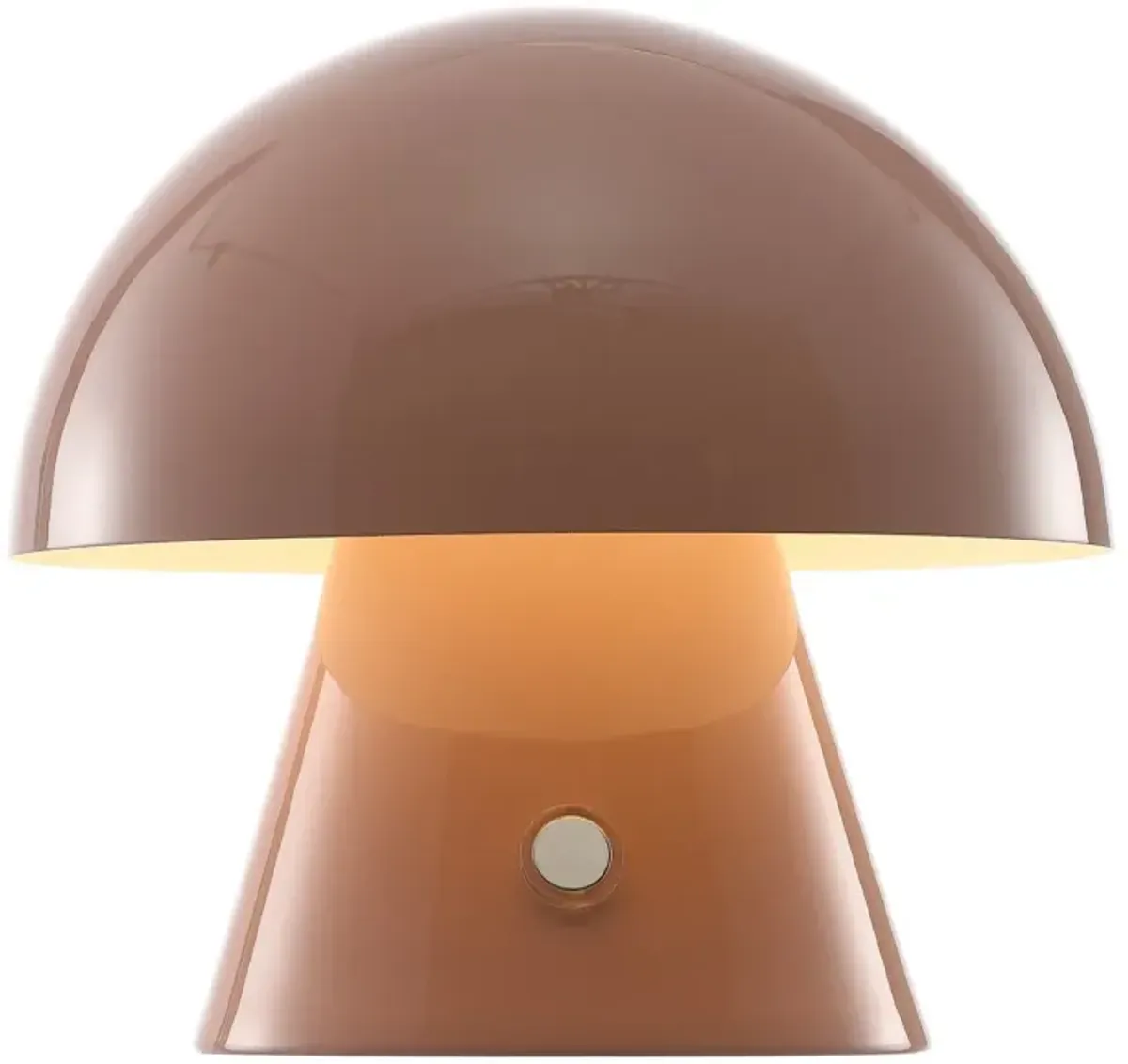 Porcini Contemporary Bohemian Rechargeablecordless Iron Integrated LED Mushroom Table Lamp