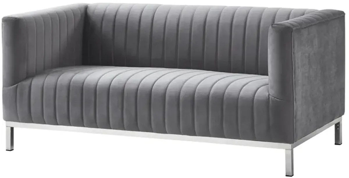 Inspired Home Jay Velvet Loveseat