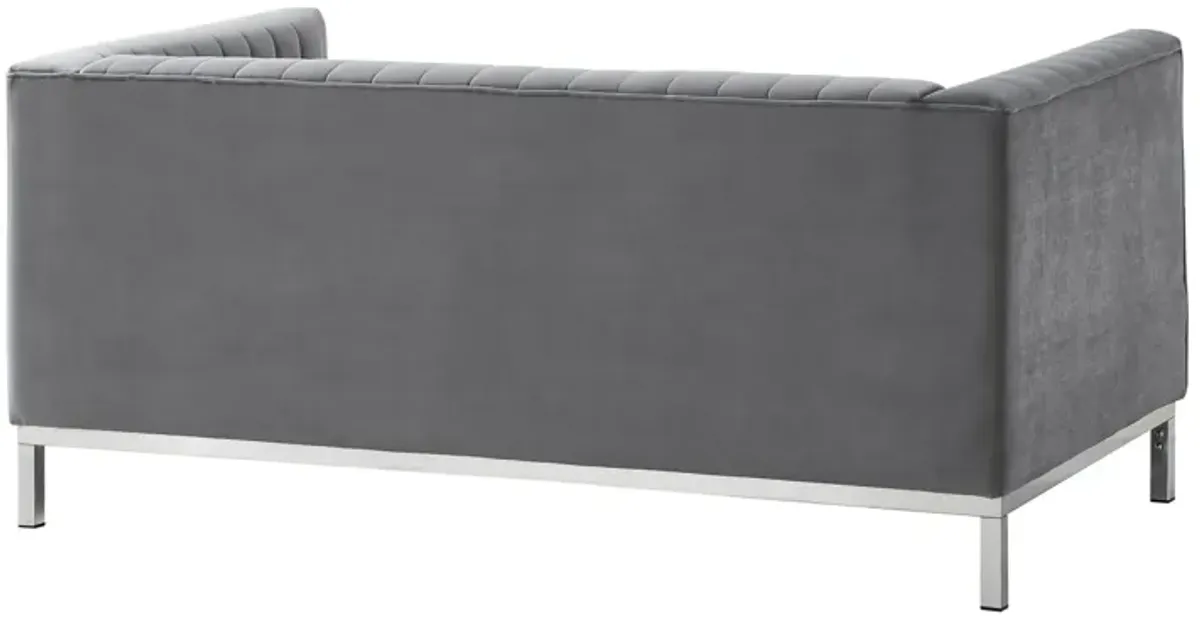 Inspired Home Jay Velvet Loveseat