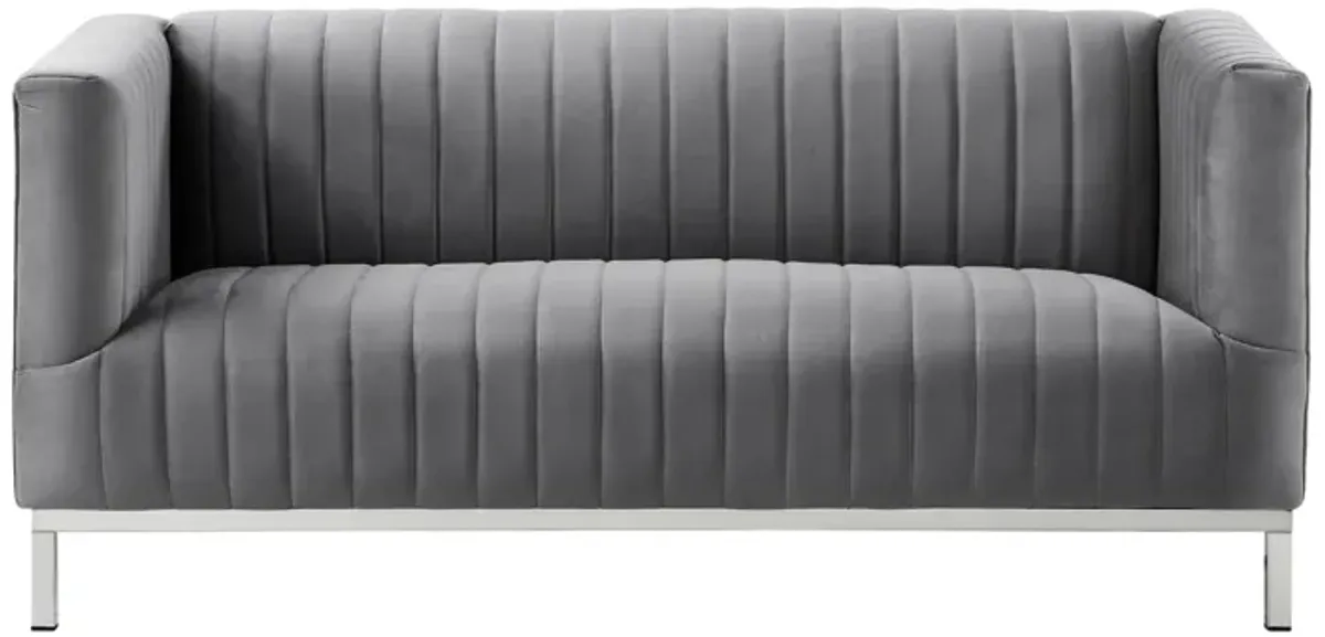 Inspired Home Jay Velvet Loveseat